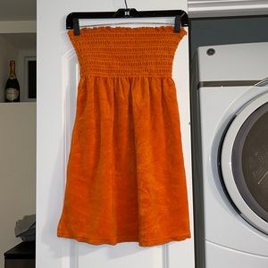 Girls Juicy Couture terry cloth orange dress small